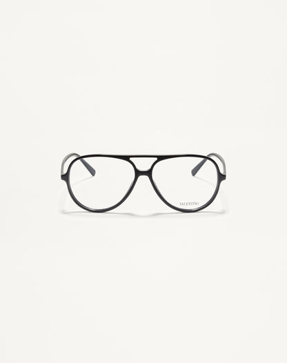 Round Acetate Eyewear in Black