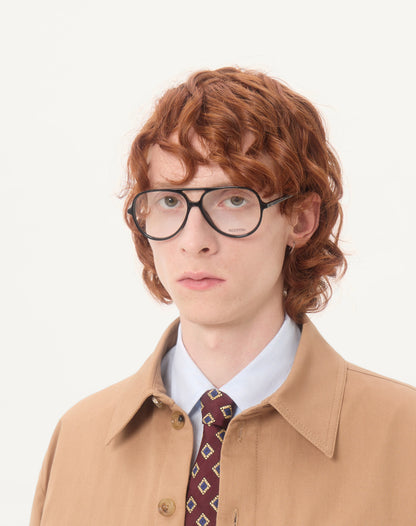 Round Acetate Eyewear in Black