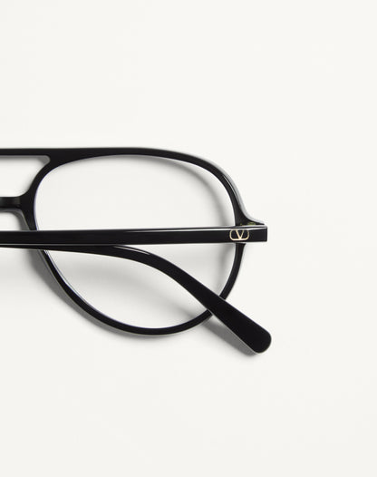Round Acetate Eyewear in Black