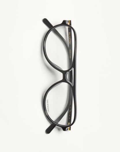 Round Acetate Eyewear in Black