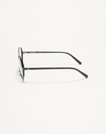 Round Acetate Eyewear in Black
