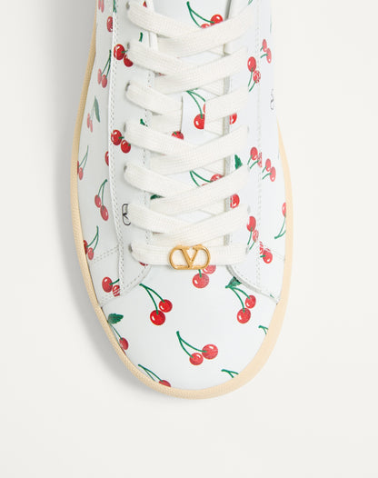 Royco Sneaker In Nappa Calfskin With Cherryfic Pattern