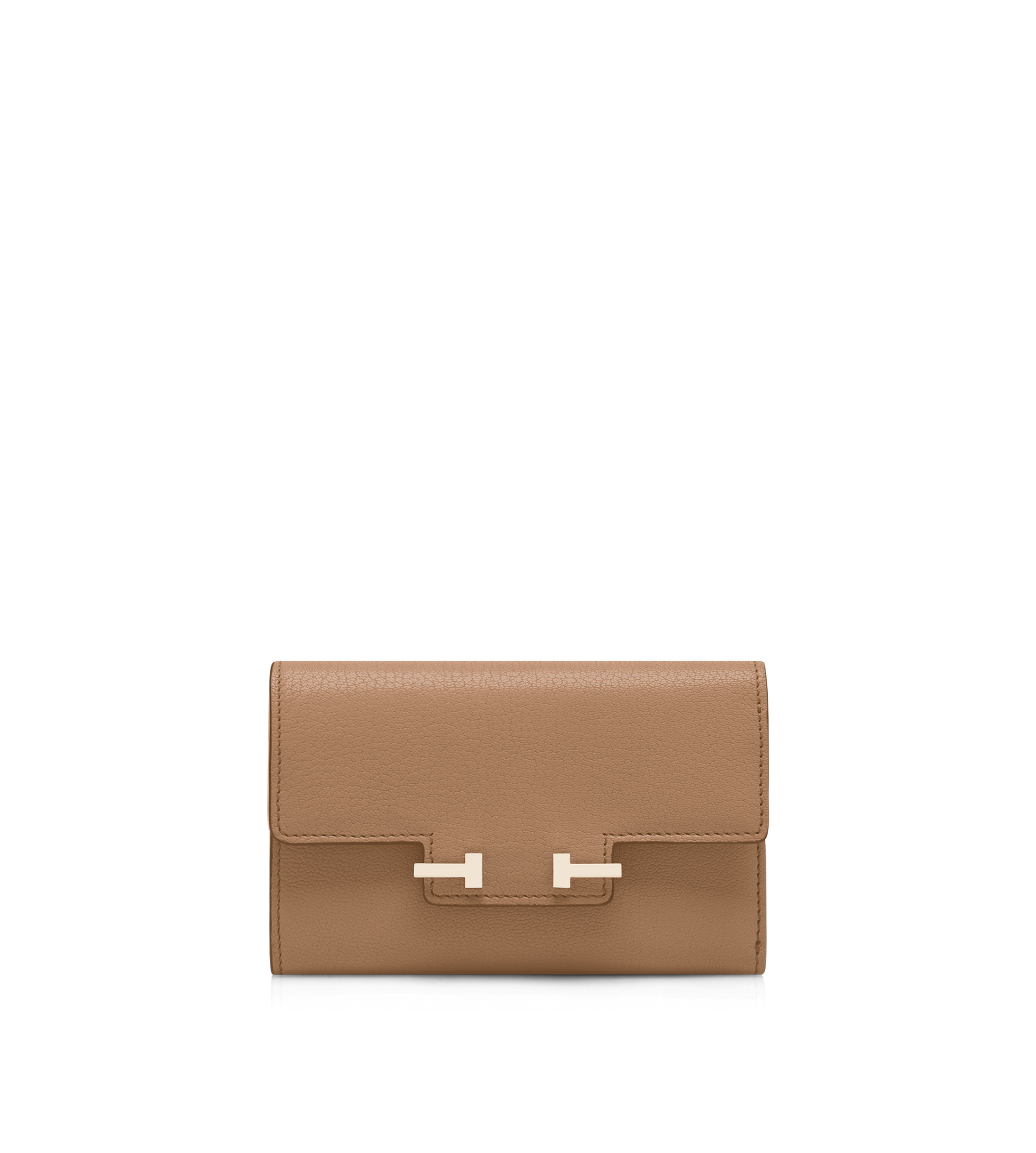 Supple Grain Leather Aube Compact Wallet