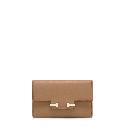 Supple Grain Leather Aube Compact Wallet