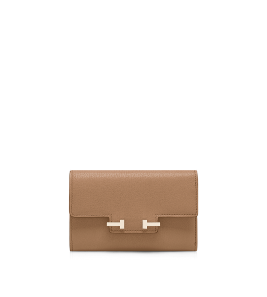 Supple Grain Leather Aube Compact Wallet