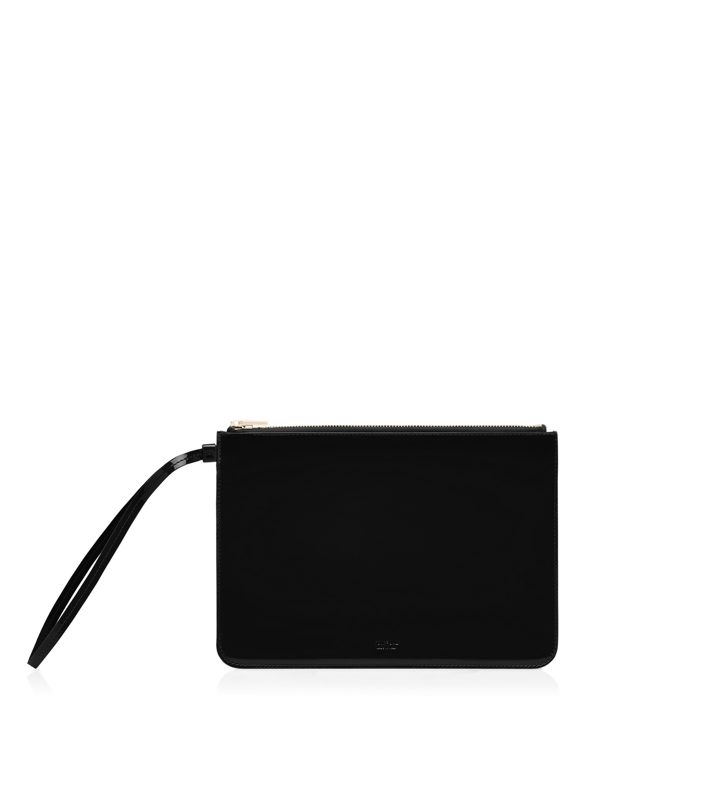 Patent Leather Blade Zipped Wristlet Pouch