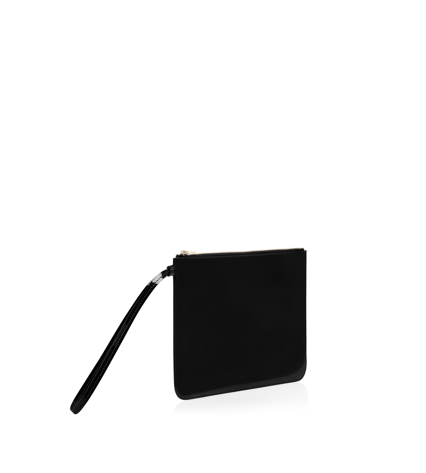 Patent Leather Blade Zipped Wristlet Pouch