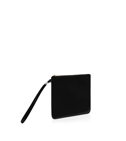 Patent Leather Blade Zipped Wristlet Pouch