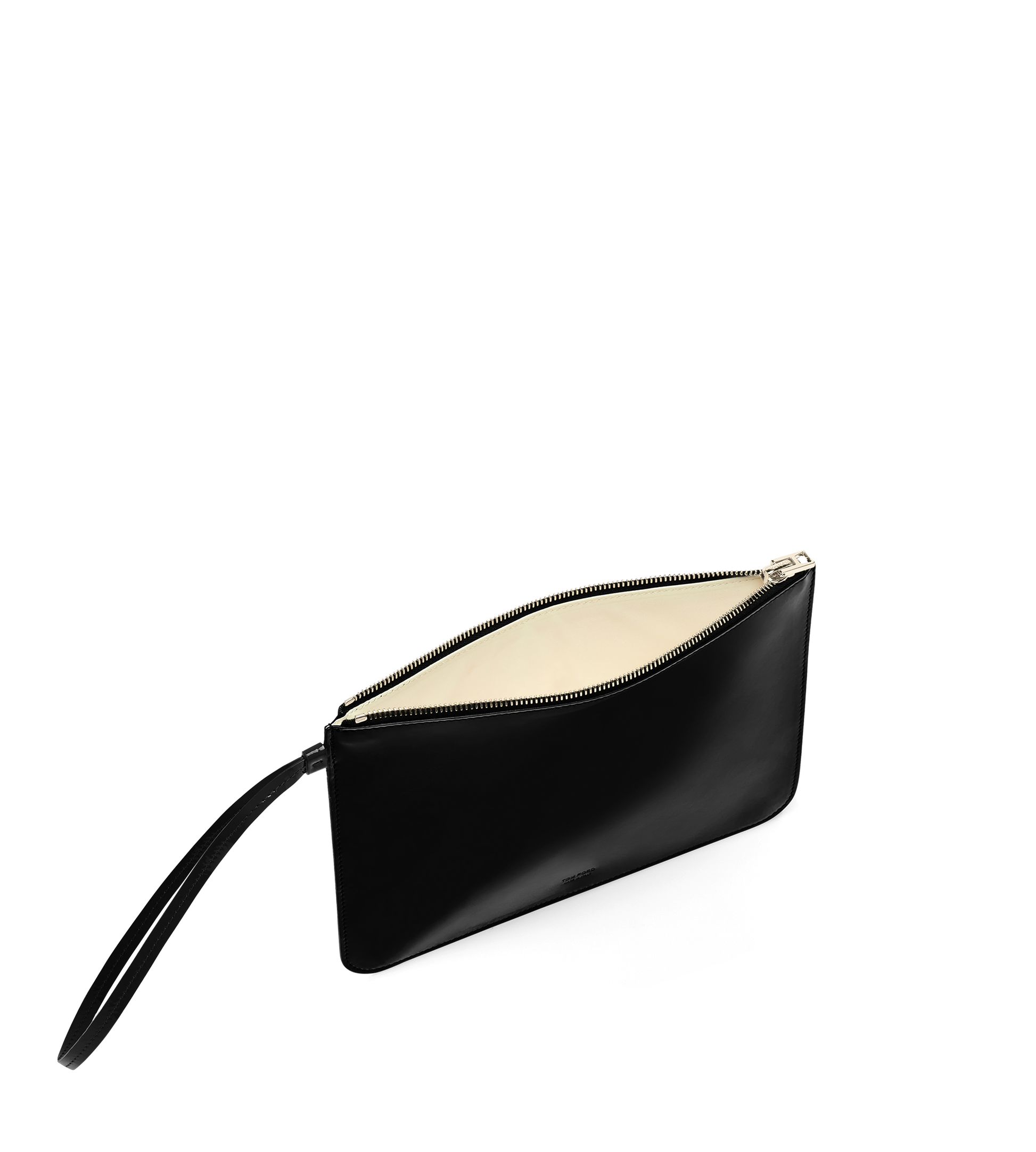 Patent Leather Blade Zipped Wristlet Pouch