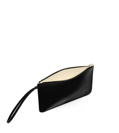 Patent Leather Blade Zipped Wristlet Pouch
