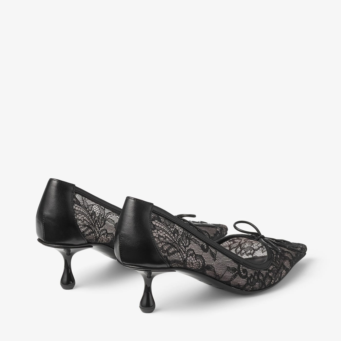 Scarlett 50 Black Jimmy Choo Lace Pumps