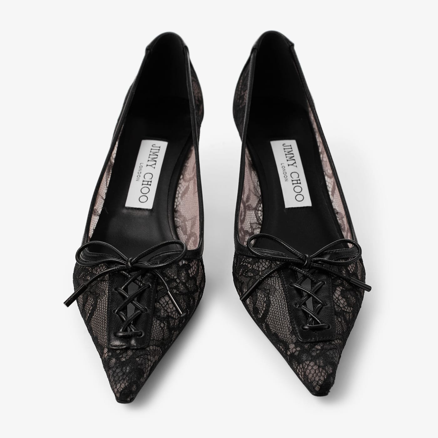 Scarlett 50 Black Jimmy Choo Lace Pumps