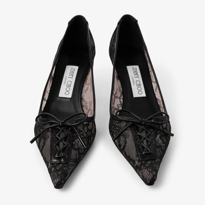 Scarlett 50 Black Jimmy Choo Lace Pumps