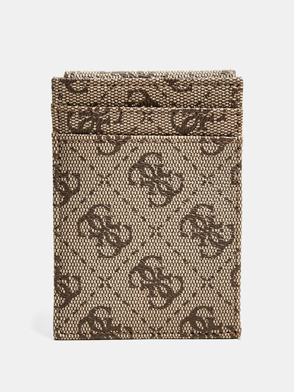 Don Logo-Print Magnetic Card Case