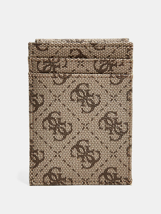 Don Logo-Print Magnetic Card Case