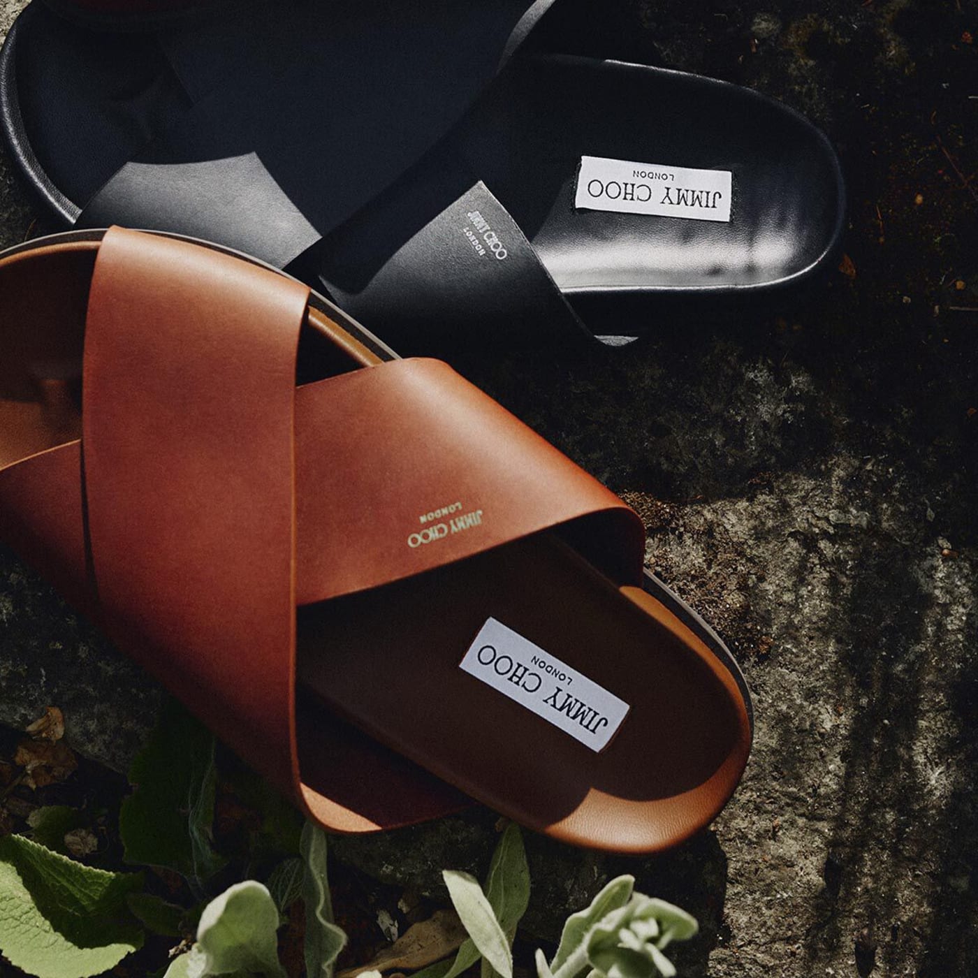 Sol Slide Cigar Vachetta Leather Slides