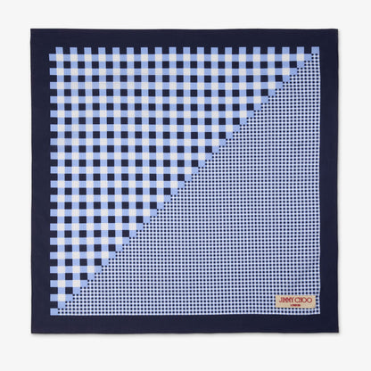 Sula Bandana Marine Mix Gingham Print Cotton Bandana