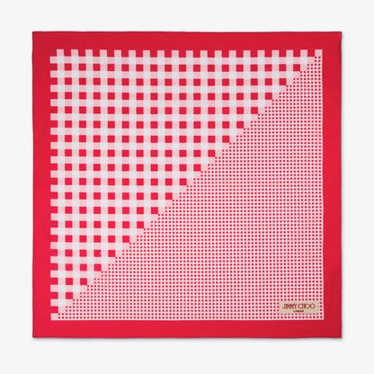 Sula Bandana Ruby Red Mix Gingham Print Cotton Bandana