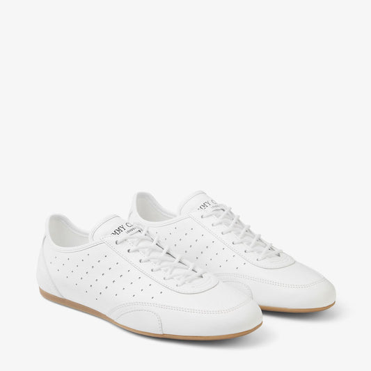 Sunny F White and Gum Leather Mix Low Top Trainers