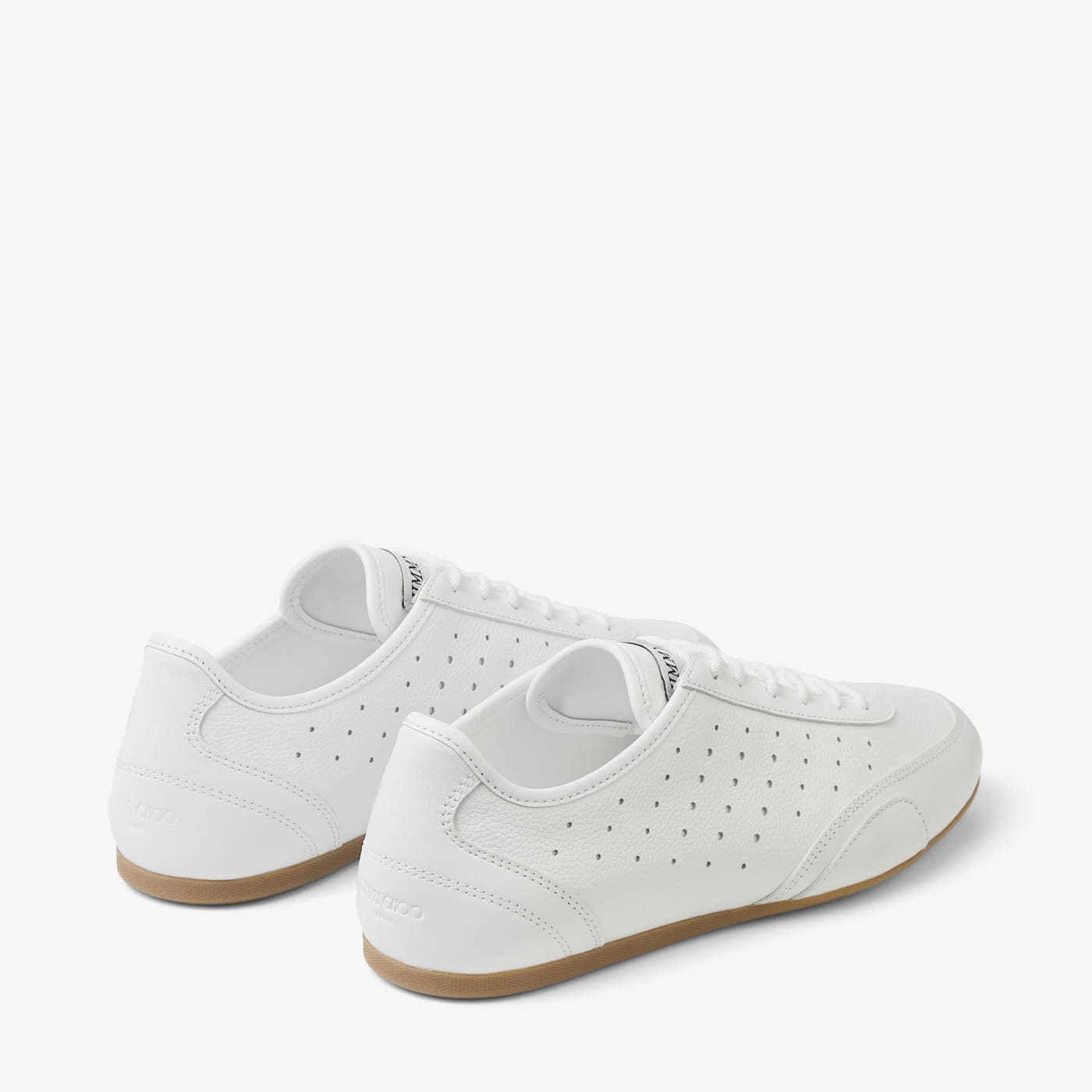 Sunny F White and Gum Leather Mix Low Top Trainers