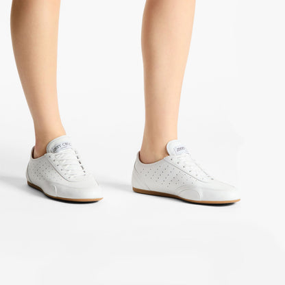 Sunny F White and Gum Leather Mix Low Top Trainers