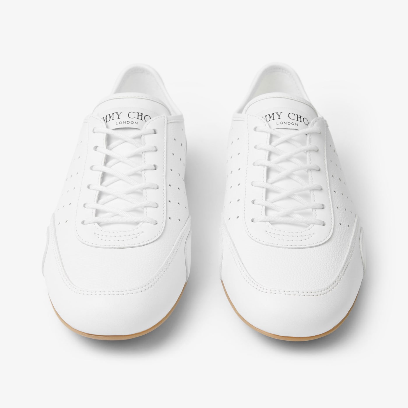 Sunny F White and Gum Leather Mix Low Top Trainers