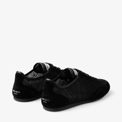 Sunny F Black Leather Mix and Jimmy Choo Lace Low Top Trainers