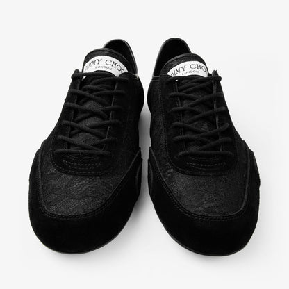 Sunny F Black Leather Mix and Jimmy Choo Lace Low Top Trainers