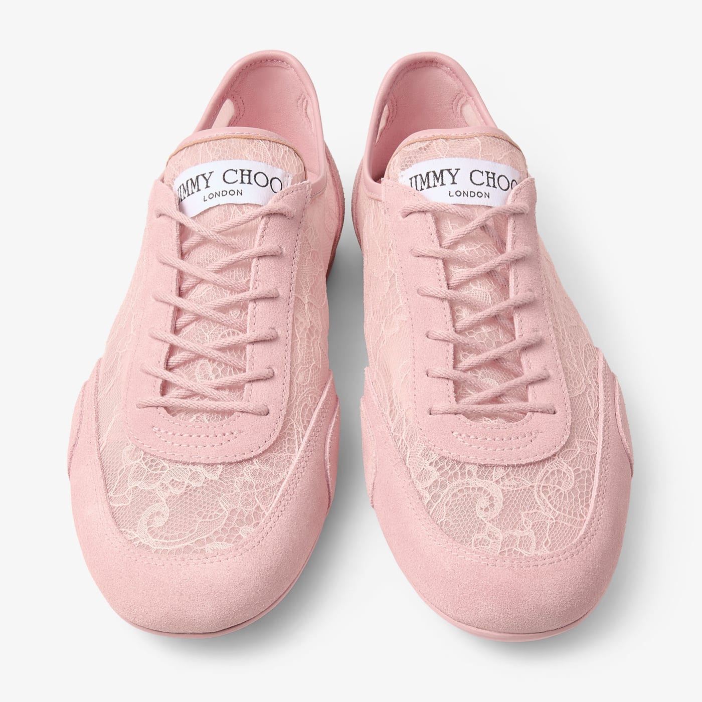Sunny F Rose Leather Mix and Jimmy Choo Lace Low Top Trainers