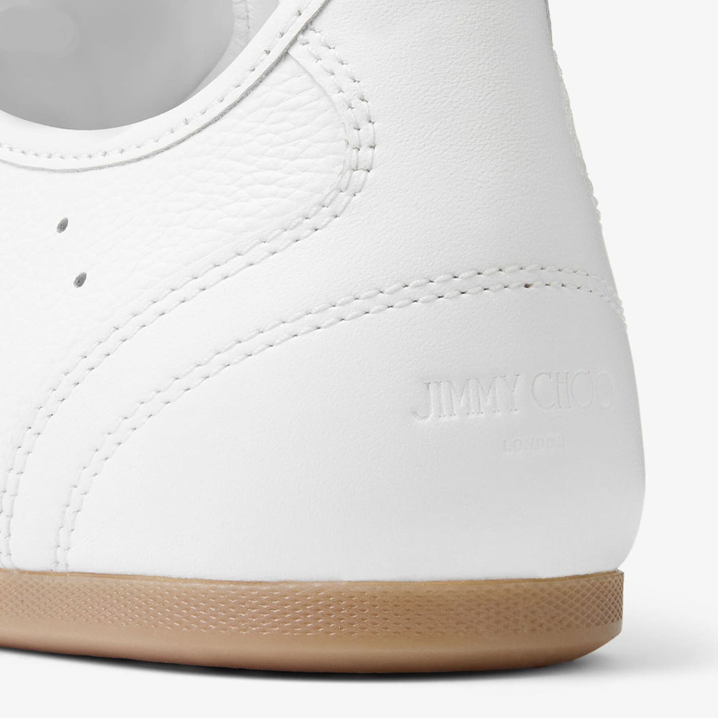 Sunny M White and Gum Leather Mix Low Top Trainers