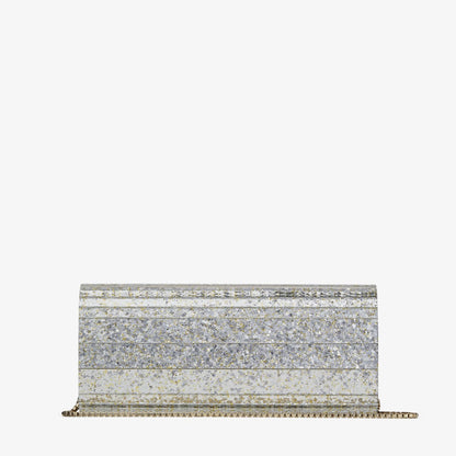 Sweetie Champagne Coarse Glitter Acrylic Clutch Bag