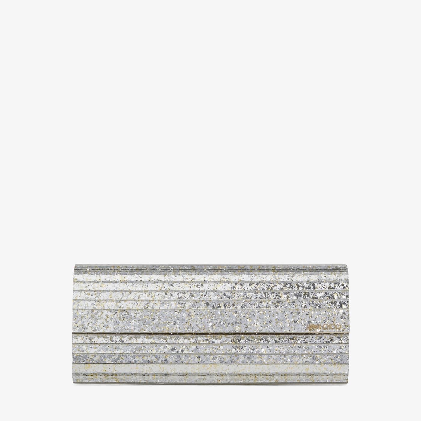 Sweetie Champagne Coarse Glitter Acrylic Clutch Bag