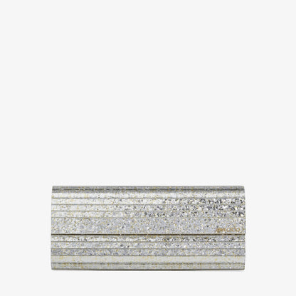 Sweetie Champagne Coarse Glitter Acrylic Clutch Bag