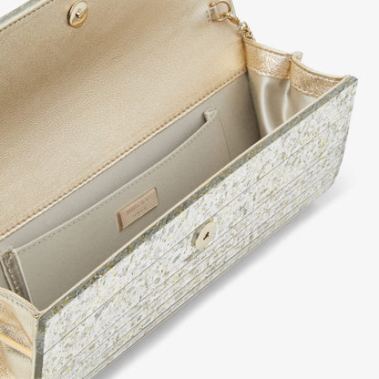Sweetie Champagne Coarse Glitter Acrylic Clutch Bag