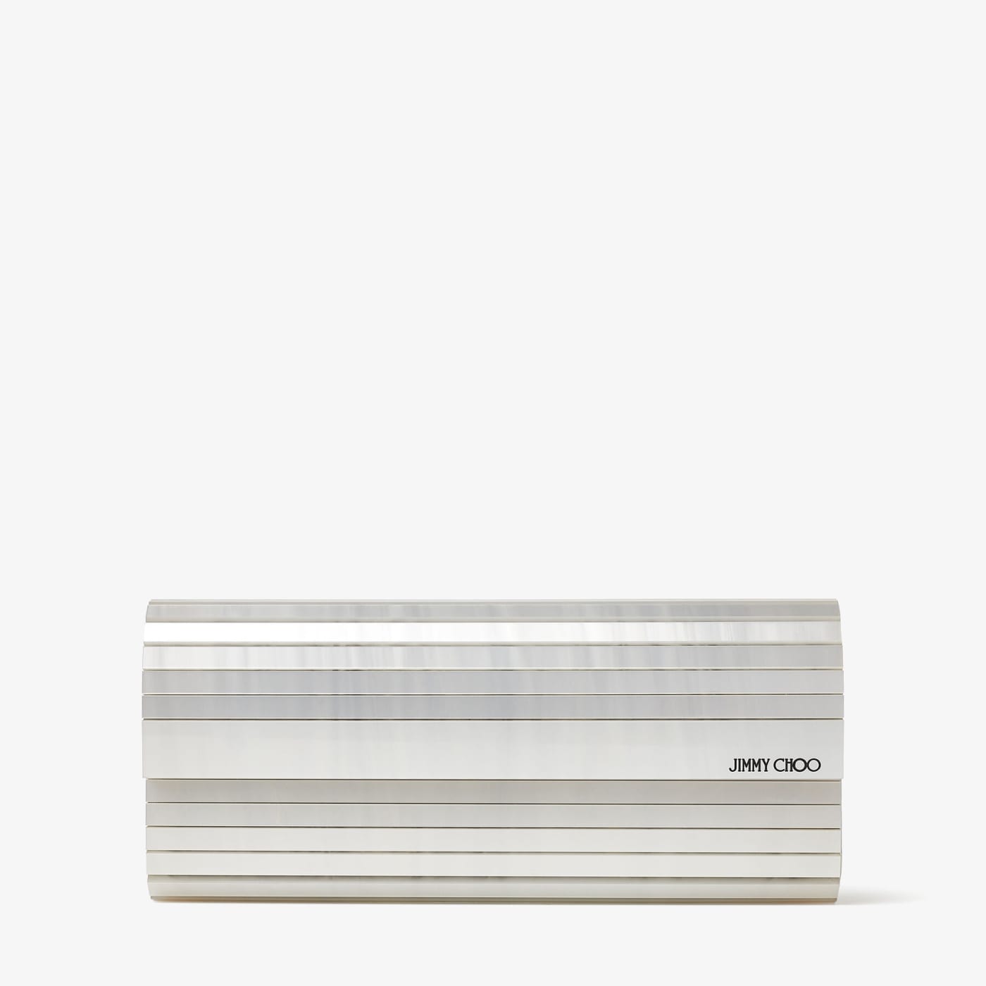 Sweetie Ivory Mother of Pearl Clutch Bag with Silver Chain Strap