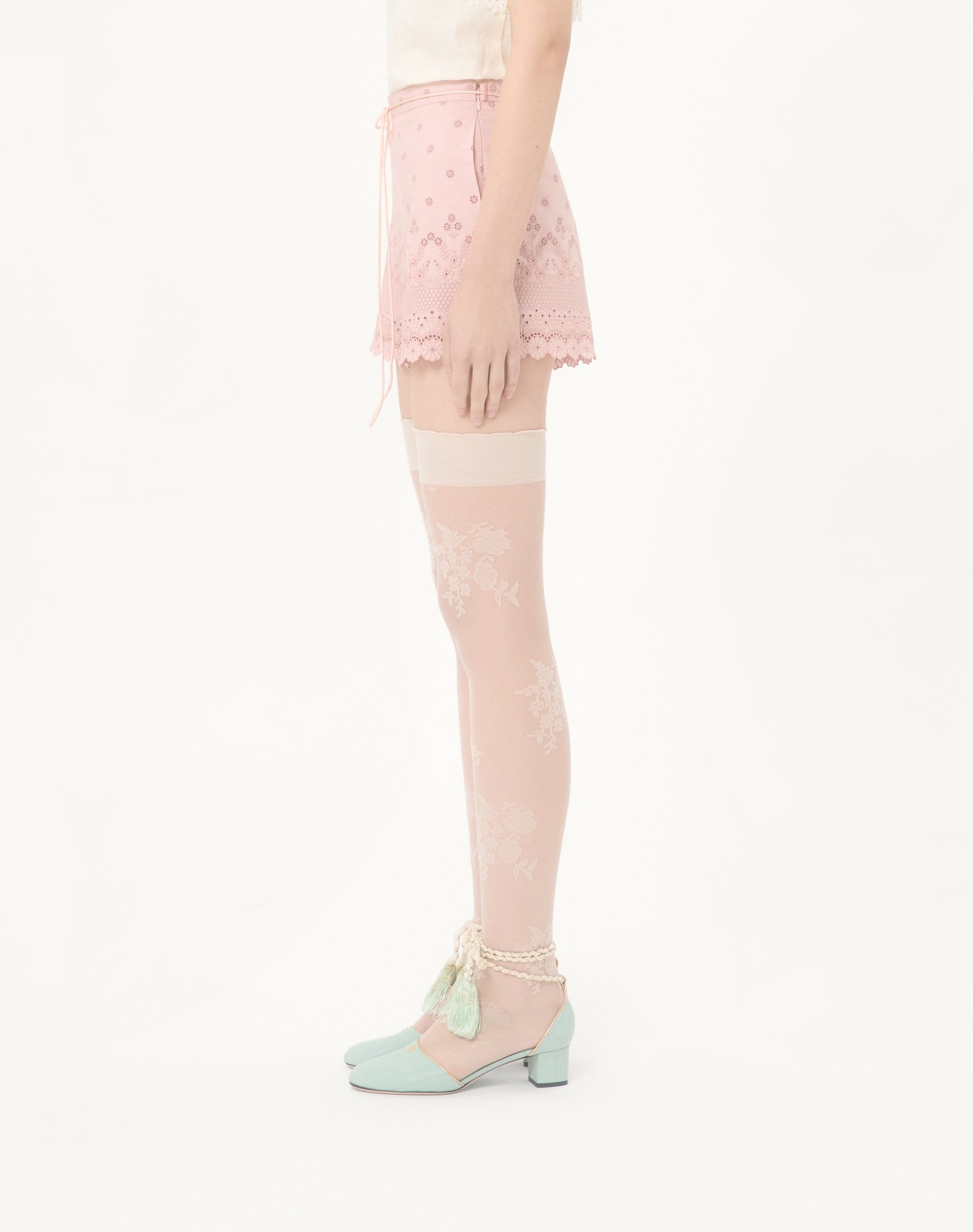 Sangallo Shorts With Fleur A Jours Daisy Pattern