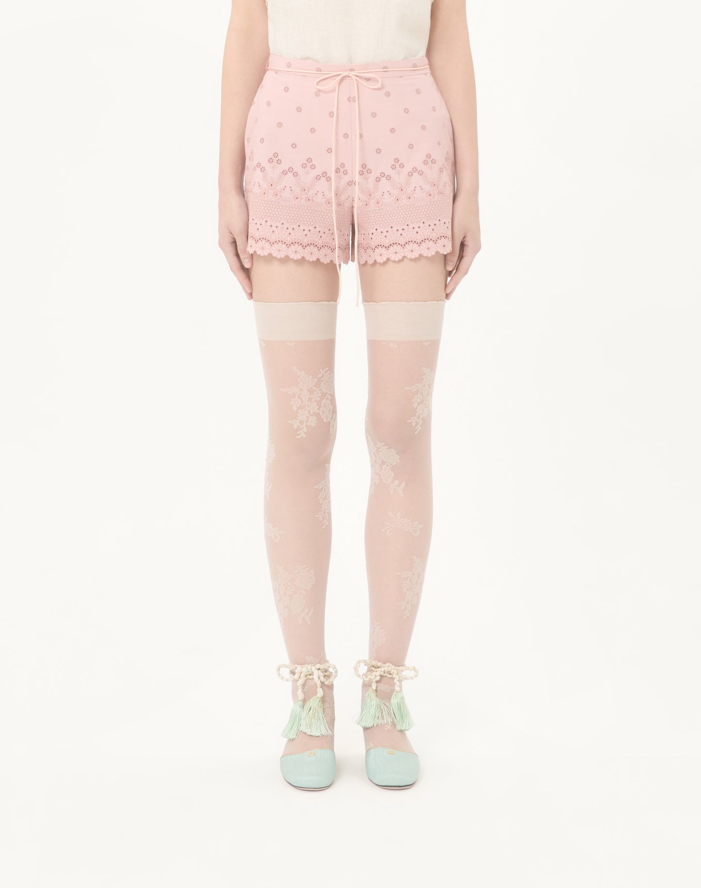 Sangallo Shorts With Fleur A Jours Daisy Pattern