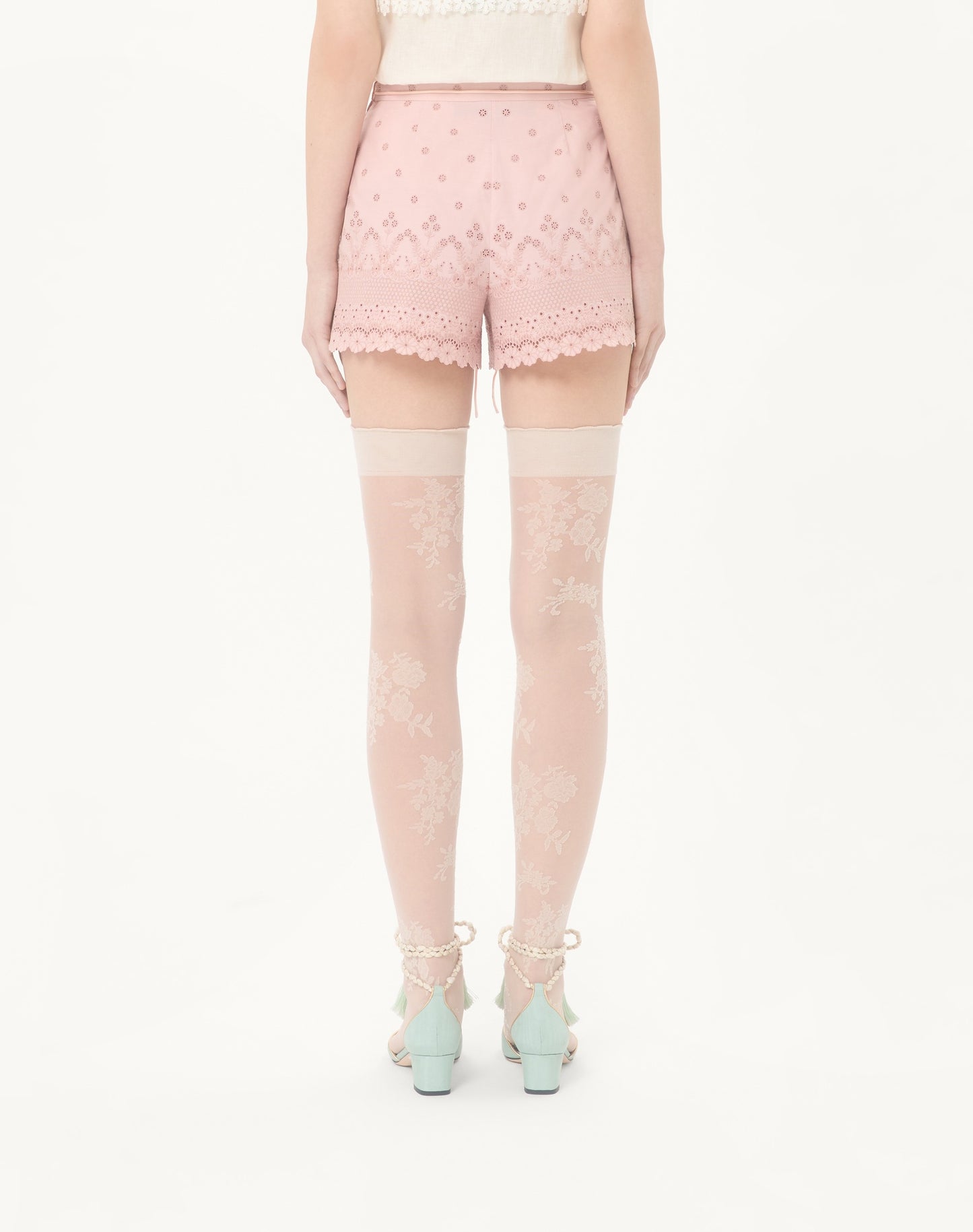 Sangallo Shorts With Fleur A Jours Daisy Pattern