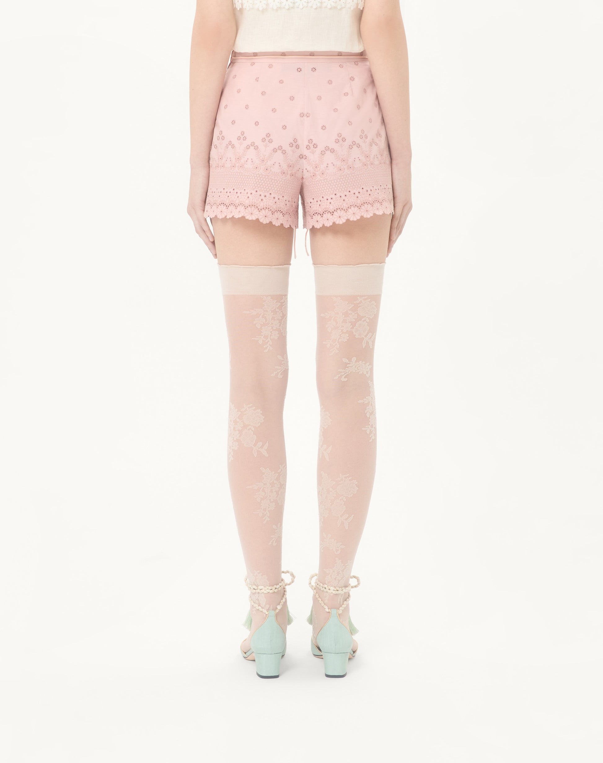 Sangallo Shorts With Fleur A Jours Daisy Pattern