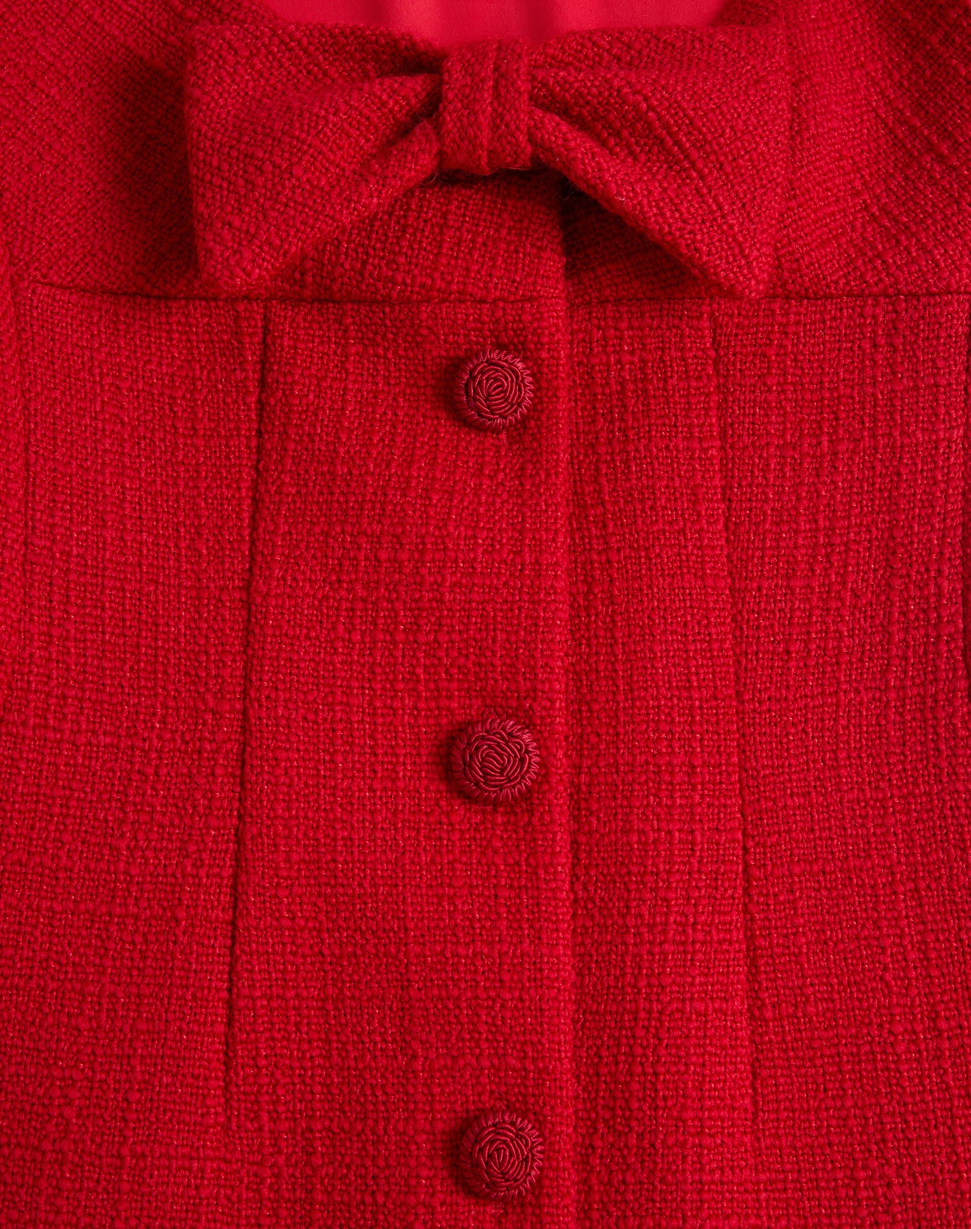 Short Dress In Plain Wool Tweed