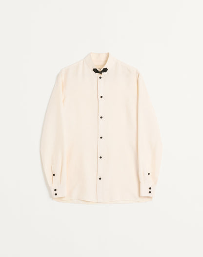 Silk Shantung Shirt With Toggle