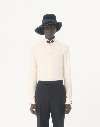 Silk Shantung Shirt With Toggle