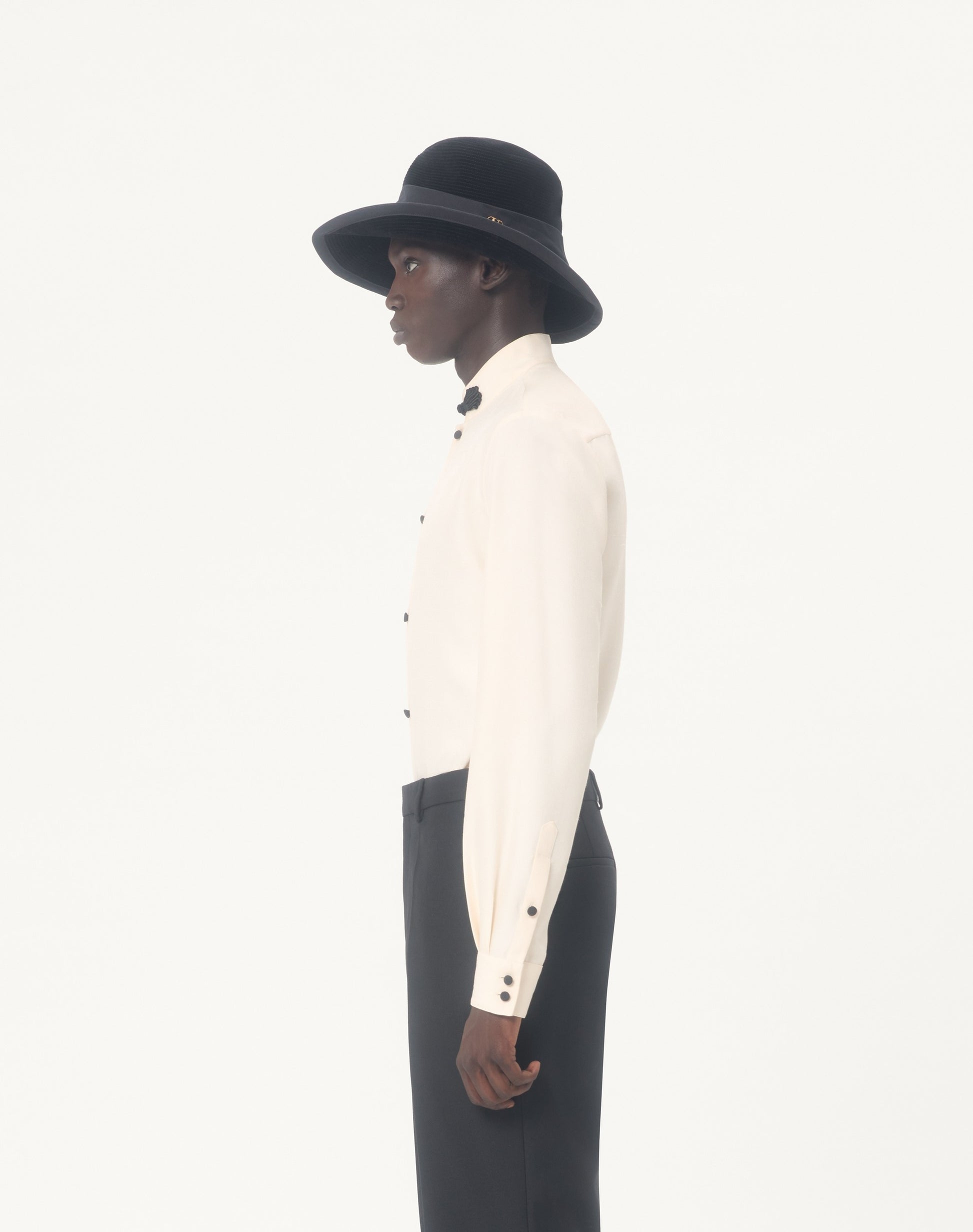 Silk Shantung Shirt With Toggle