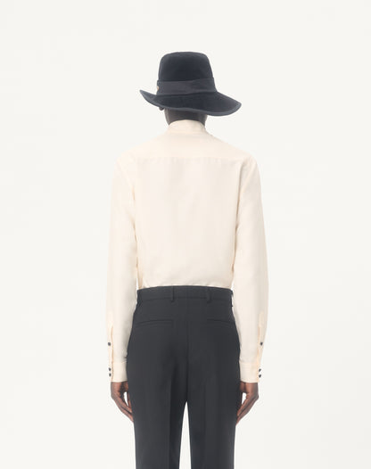 Silk Shantung Shirt With Toggle