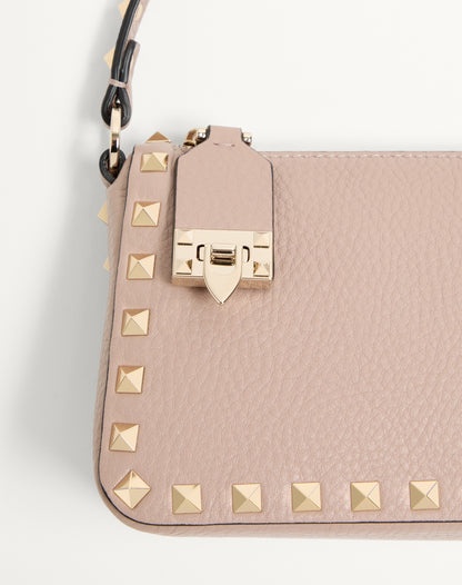 Small Rockstud Grainy Calfskin Crossbody Bag