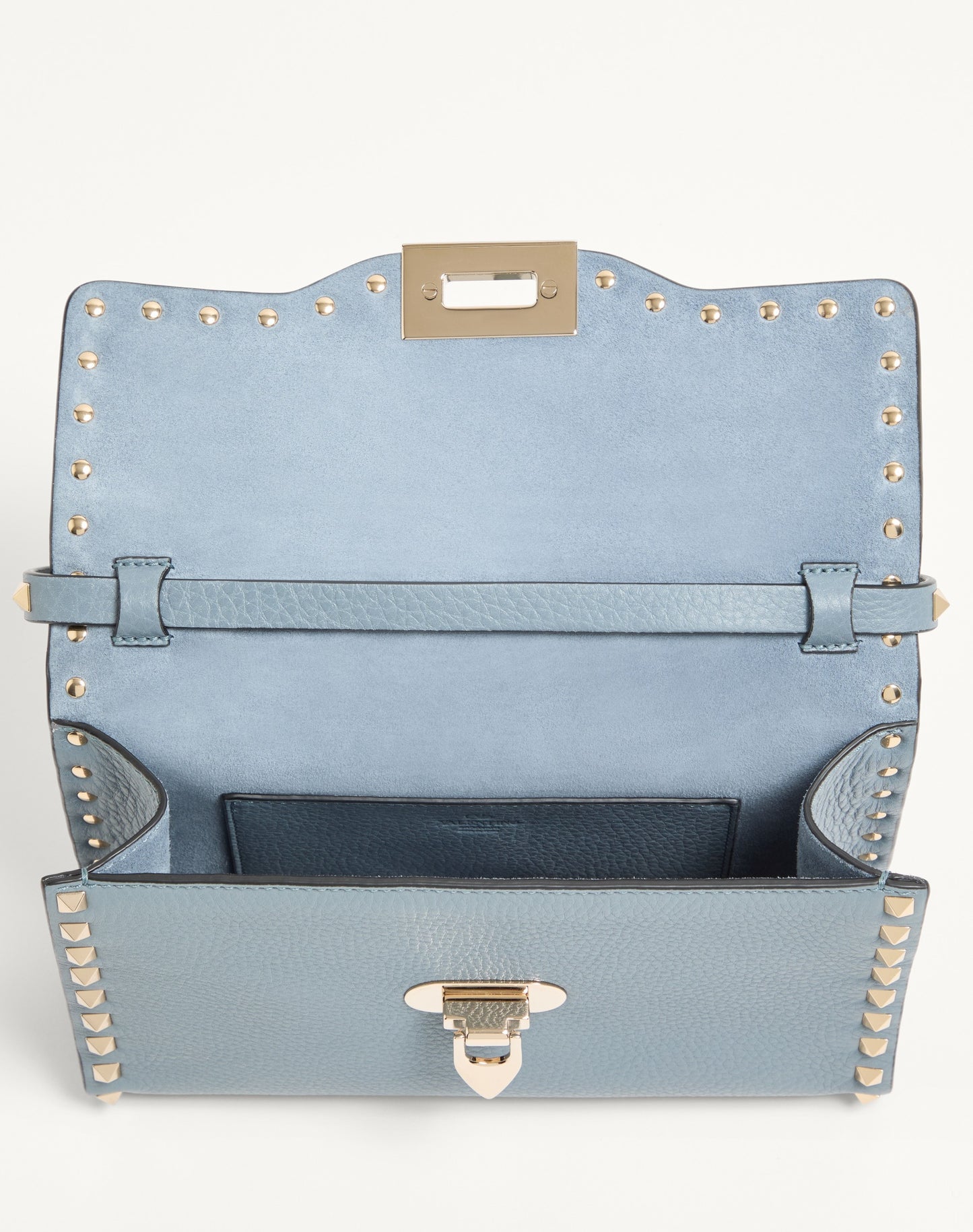 Small Rockstud Grainy Calfskin Crossbody Bag