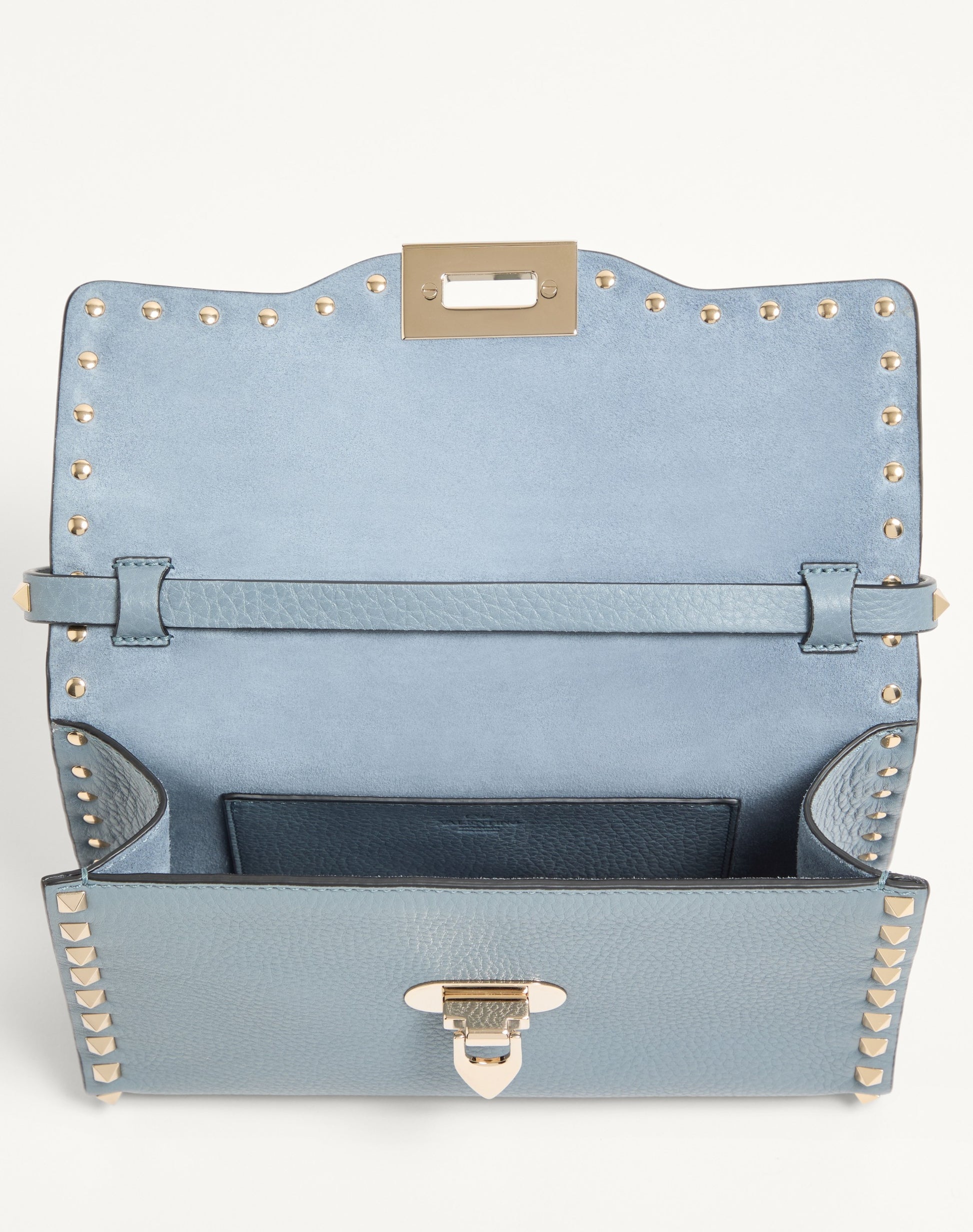Small Rockstud Grainy Calfskin Crossbody Bag