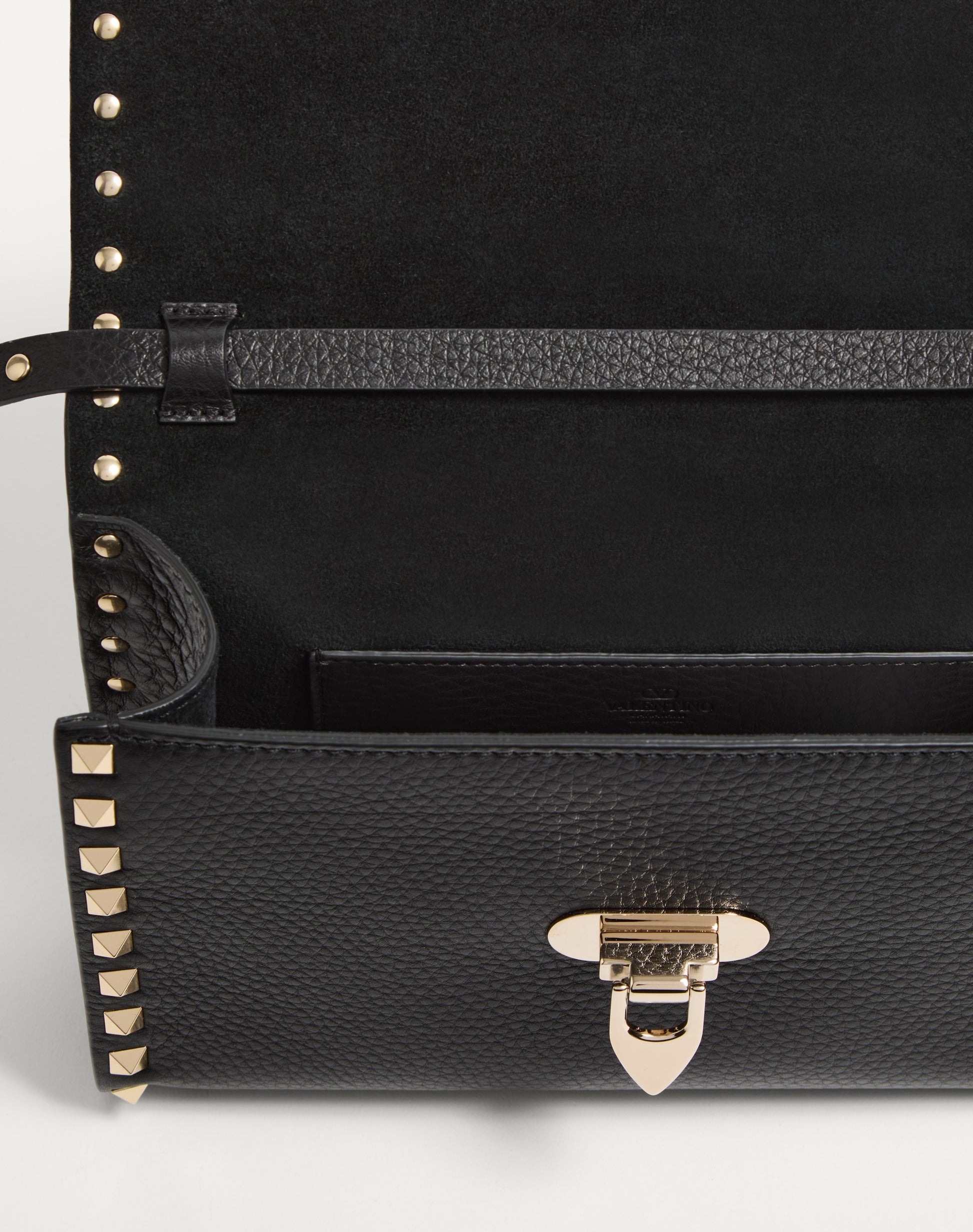 Small Rockstud Grainy Calfskin Crossbody Bag