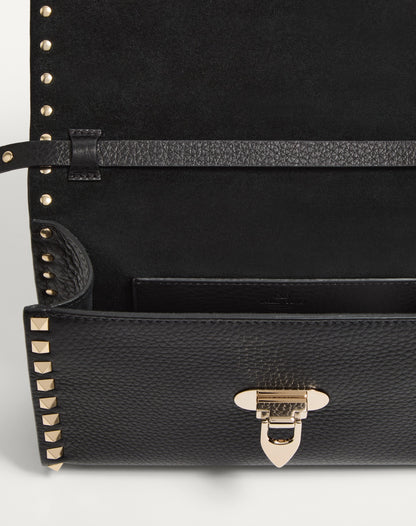 Small Rockstud Grainy Calfskin Crossbody Bag