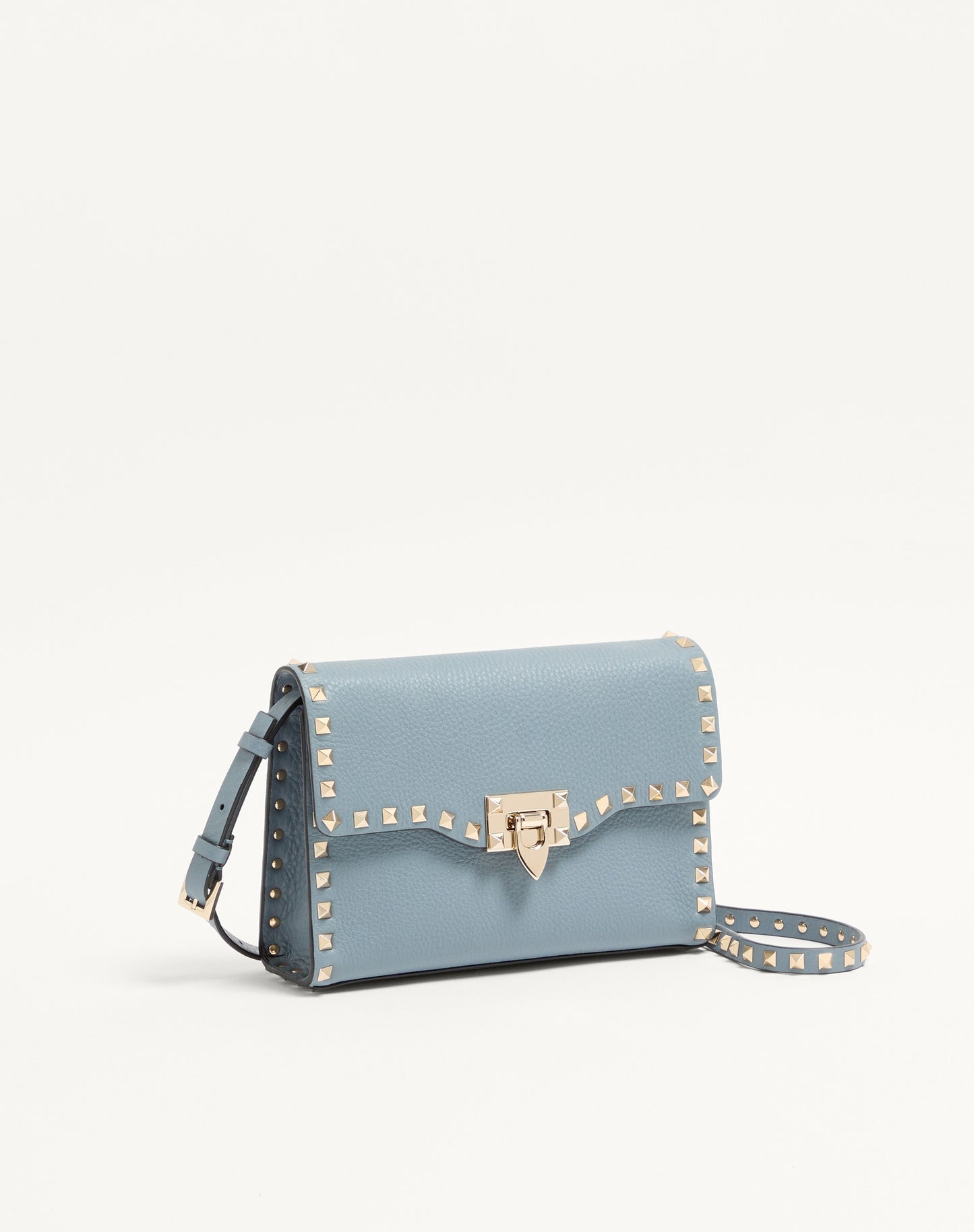 Small Rockstud Grainy Calfskin Crossbody Bag